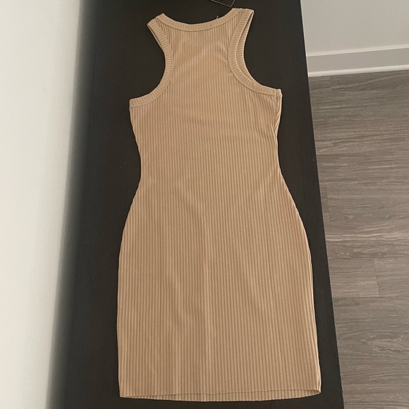 JLUXLABEL Tan Ribbed Mini Dress - Picture 3 of 4